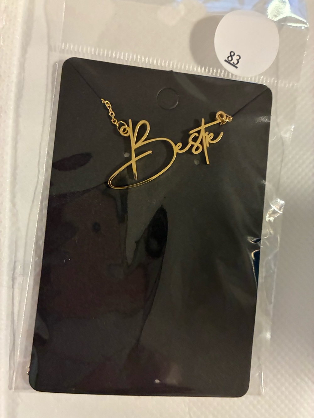 Gold 'Bestie' Script Name Necklace - Women Jewelry
